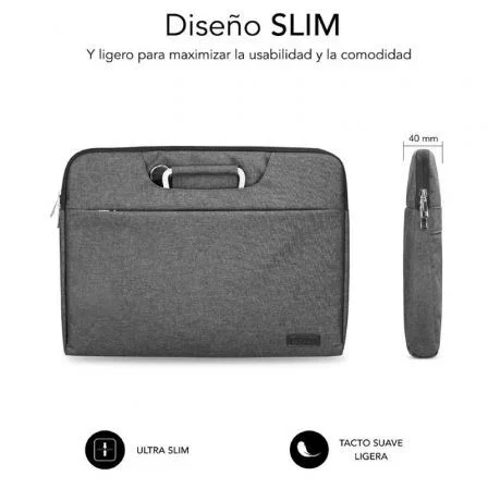 Subblim Maletín Business Laptop Sleeve 13,3-14 pulg Gris